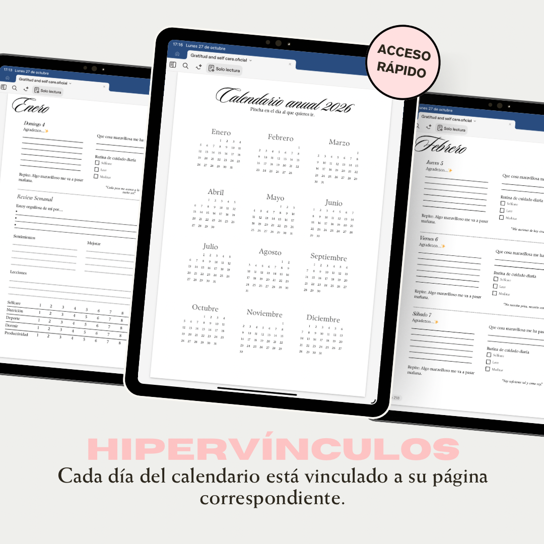 Diario de Agradecimiento Gratitud & Selfcare 2026