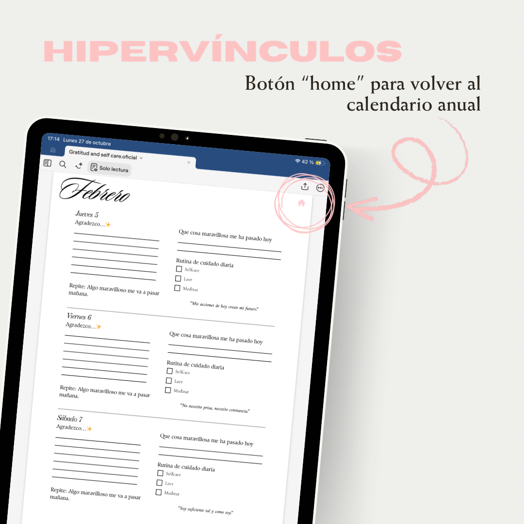 Diario de Agradecimiento Gratitud & Selfcare 2026