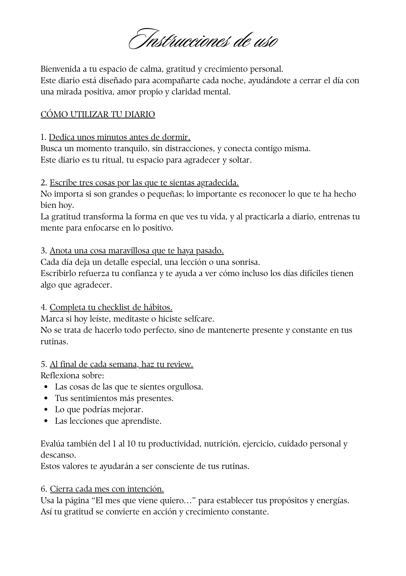 Diario de Agradecimiento Gratitud & Selfcare 2026